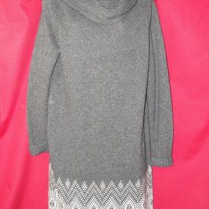 GAP Sweater Cowel Neck Dress Size L Lamb Wool